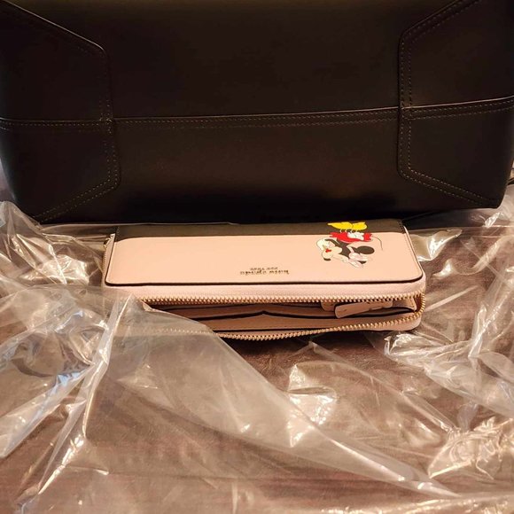 NWT Kate Spade x Disney Minnie Reversible Large Tote and Wallet - Picture 3 of 8